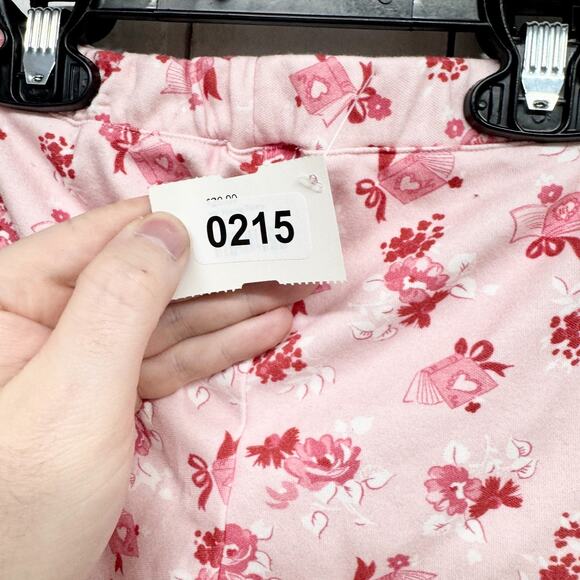 Hill House Pants Kids Sz 3-4Y The Tiny PJ Pants Love Letters Valentine Pink NWOT - Picture 3 of 4